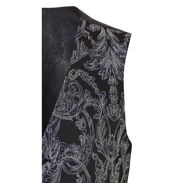 Henk ter Horst Gilet in jacquard con motivo barocco Argento