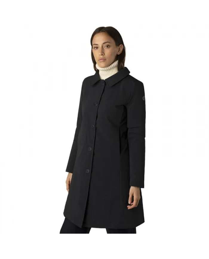 HOMEWARD Giacca Donna A-TI Giubbino Impermeabile Navy Grigio Bottoni Nuova 02 NAVY
