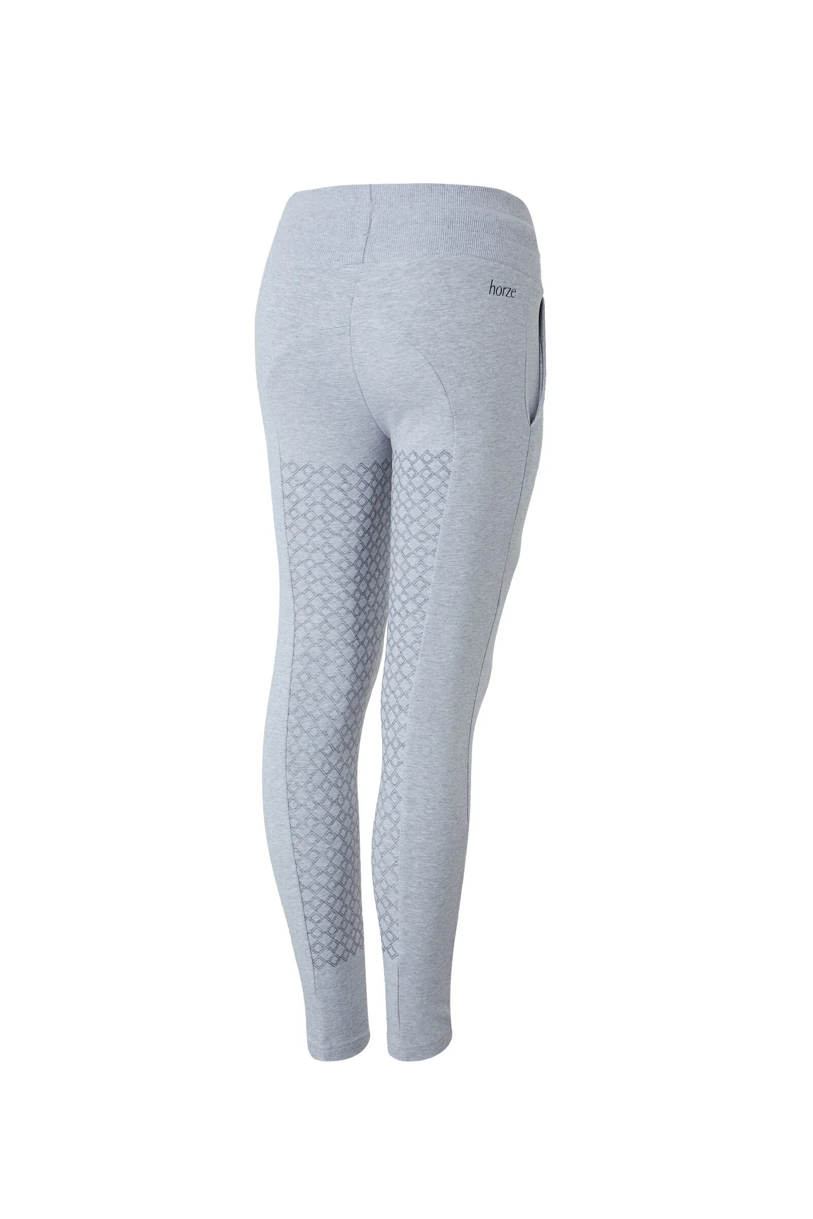 Horze Emmie Leggins da equitazione in cotone biologico con full seat in silicone da bambino
