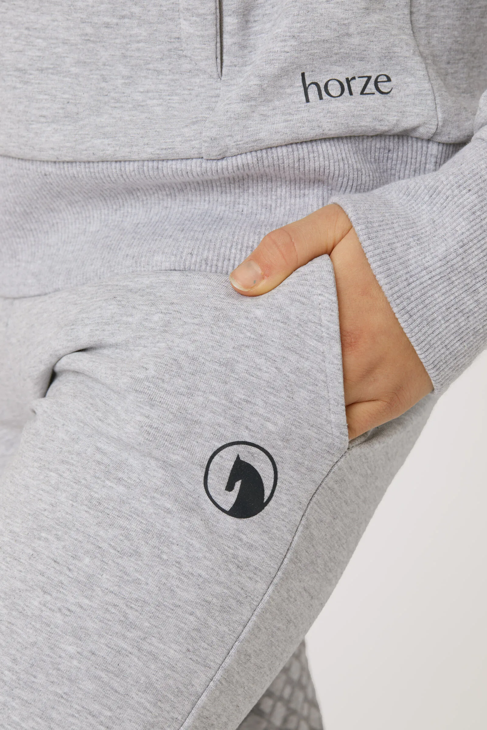 Horze Emmie Leggins da equitazione in cotone biologico con full seat in silicone da bambino