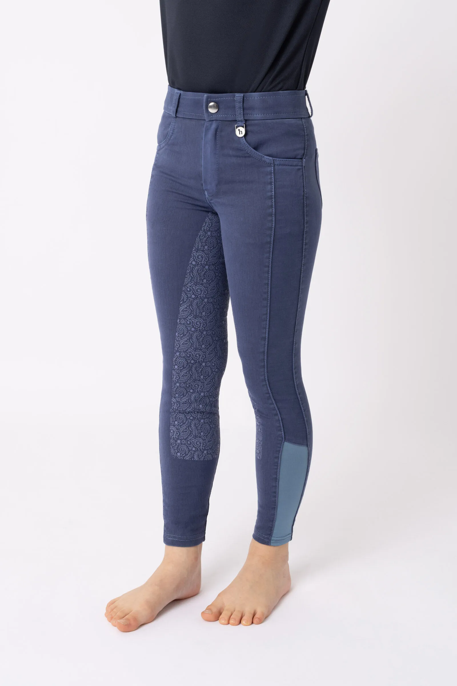 Horze Suki Pantaloni da equitazione con full grip, da bambino