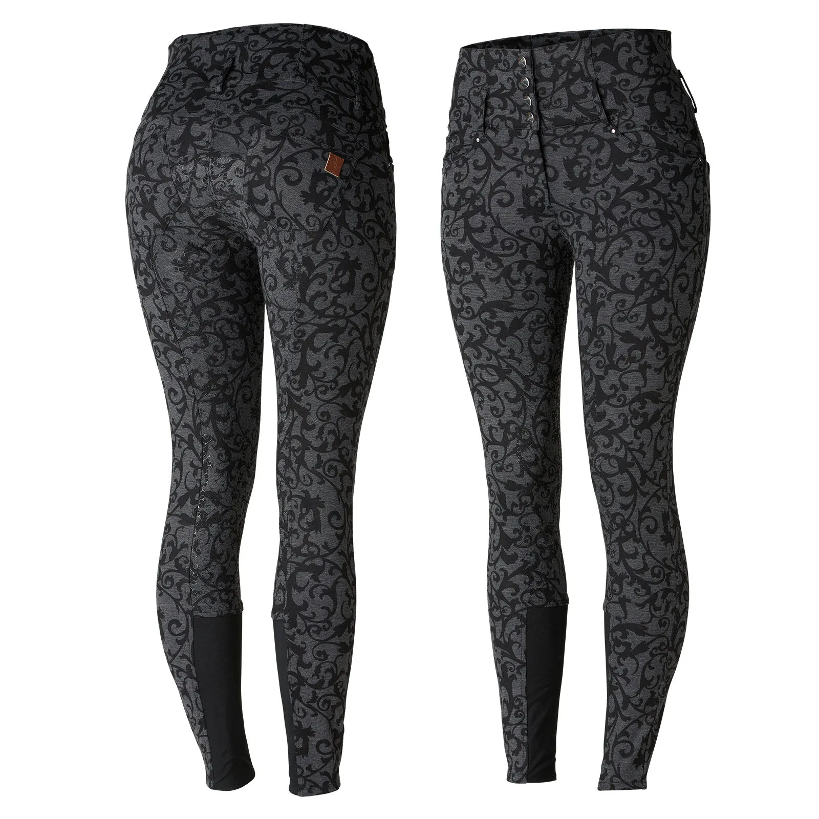 Horze Tara Pantaloni da equitazione a vita alta con full seat in silicone da donna