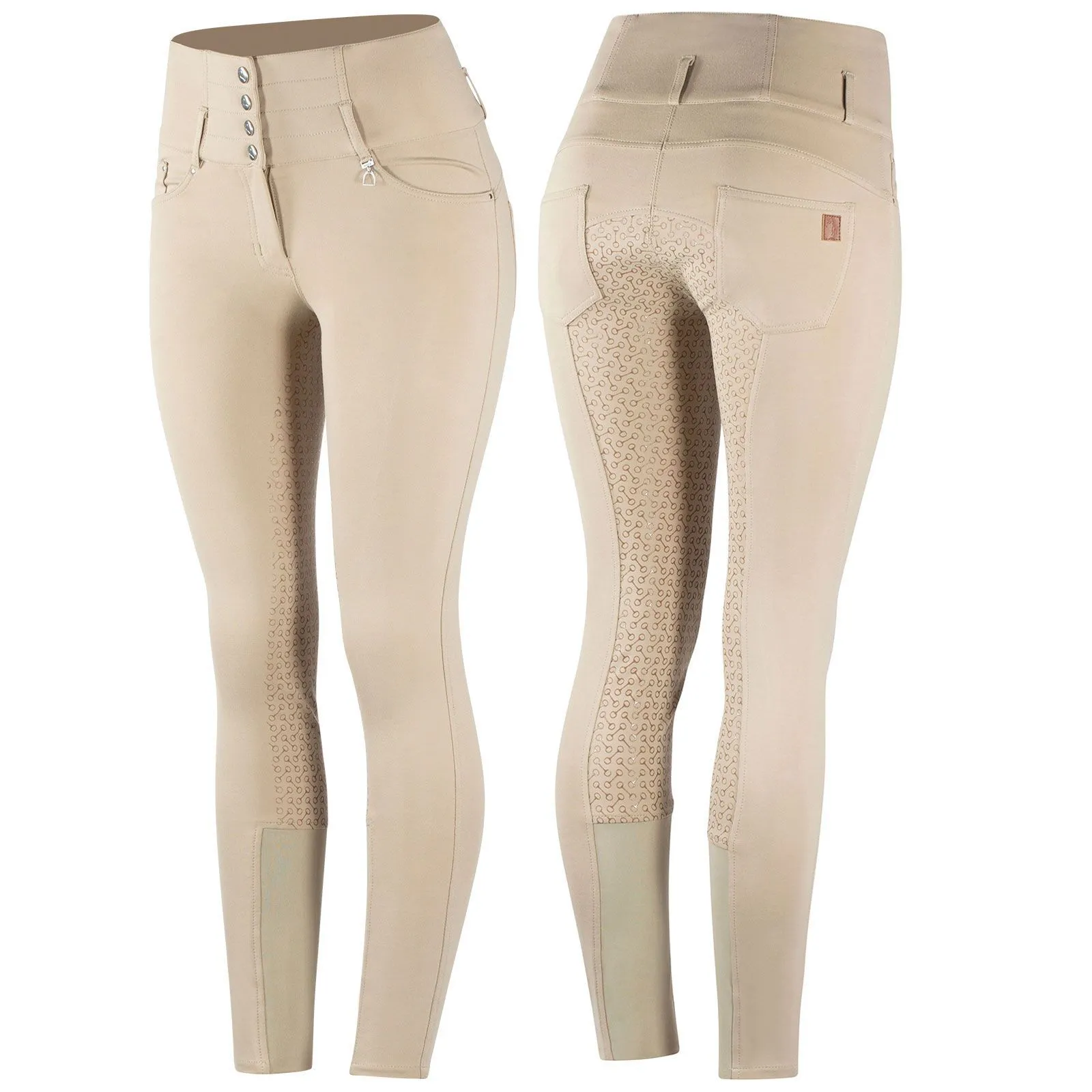 Horze Tara Pantaloni da equitazione a vita alta con full seat in silicone da donna