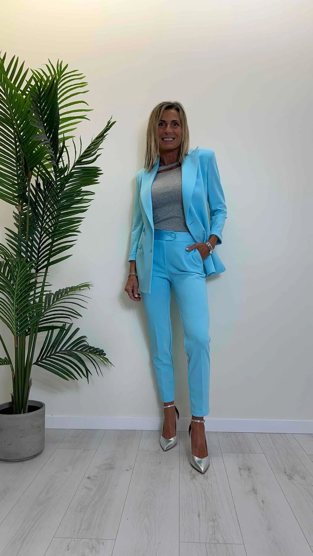 IMPERIAL - PVN2HAWSS24 - PANTALONE IN CREPE A SIGARETTA CON PROFILI RASO
