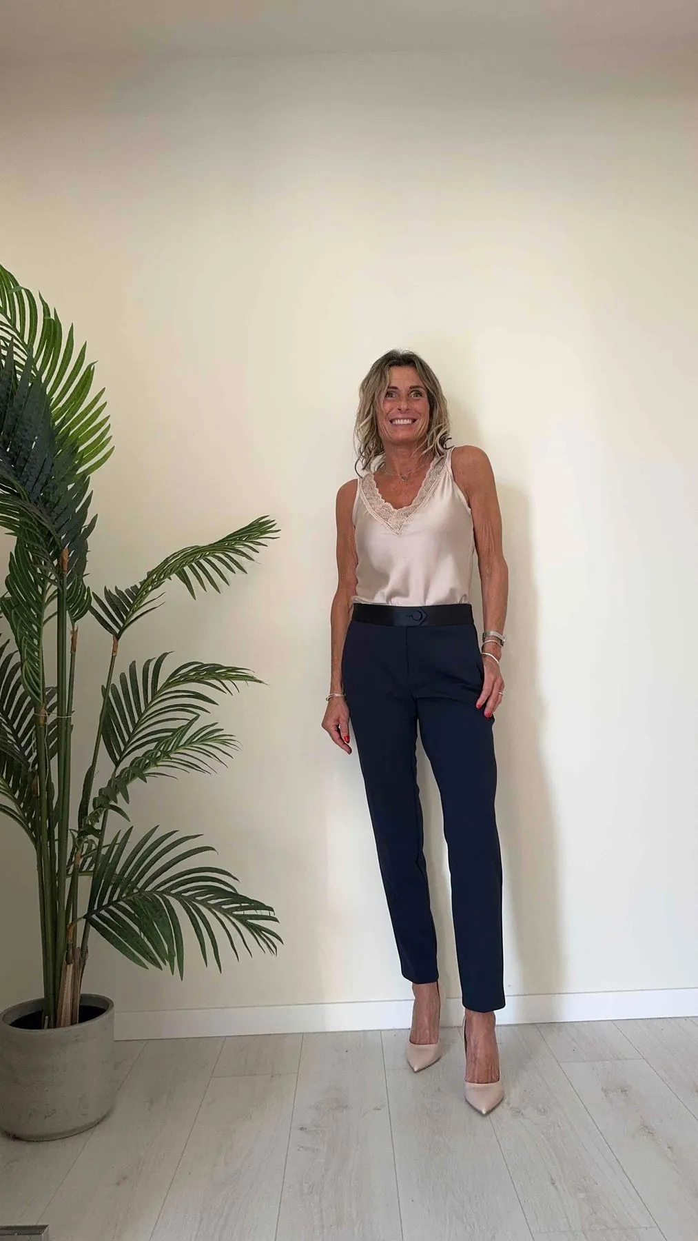 IMPERIAL - PVN2HAWSS24 - PANTALONE IN CREPE A SIGARETTA CON PROFILI RASO