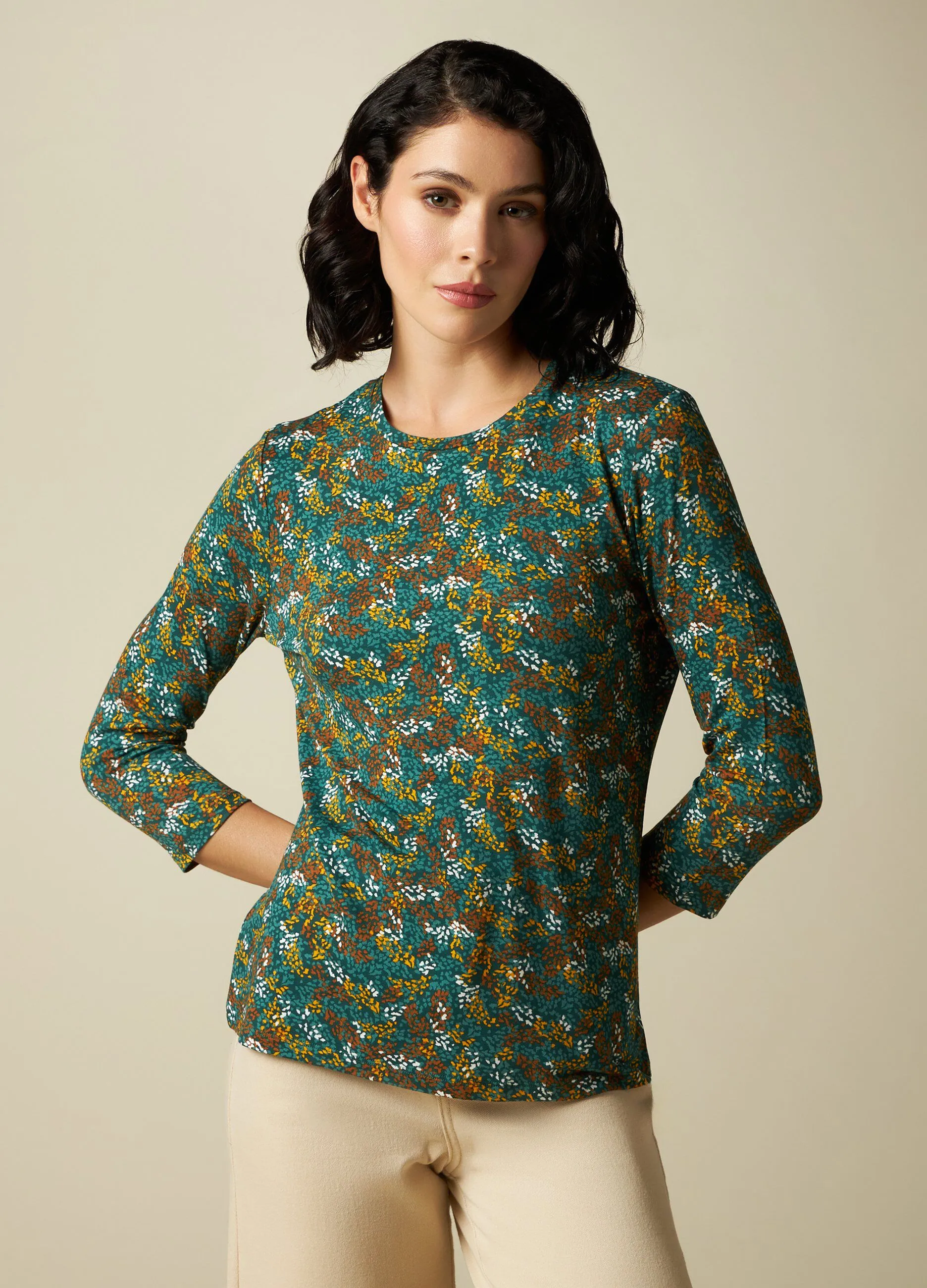IWIE  T-shirt con maniche a 3/4 donna