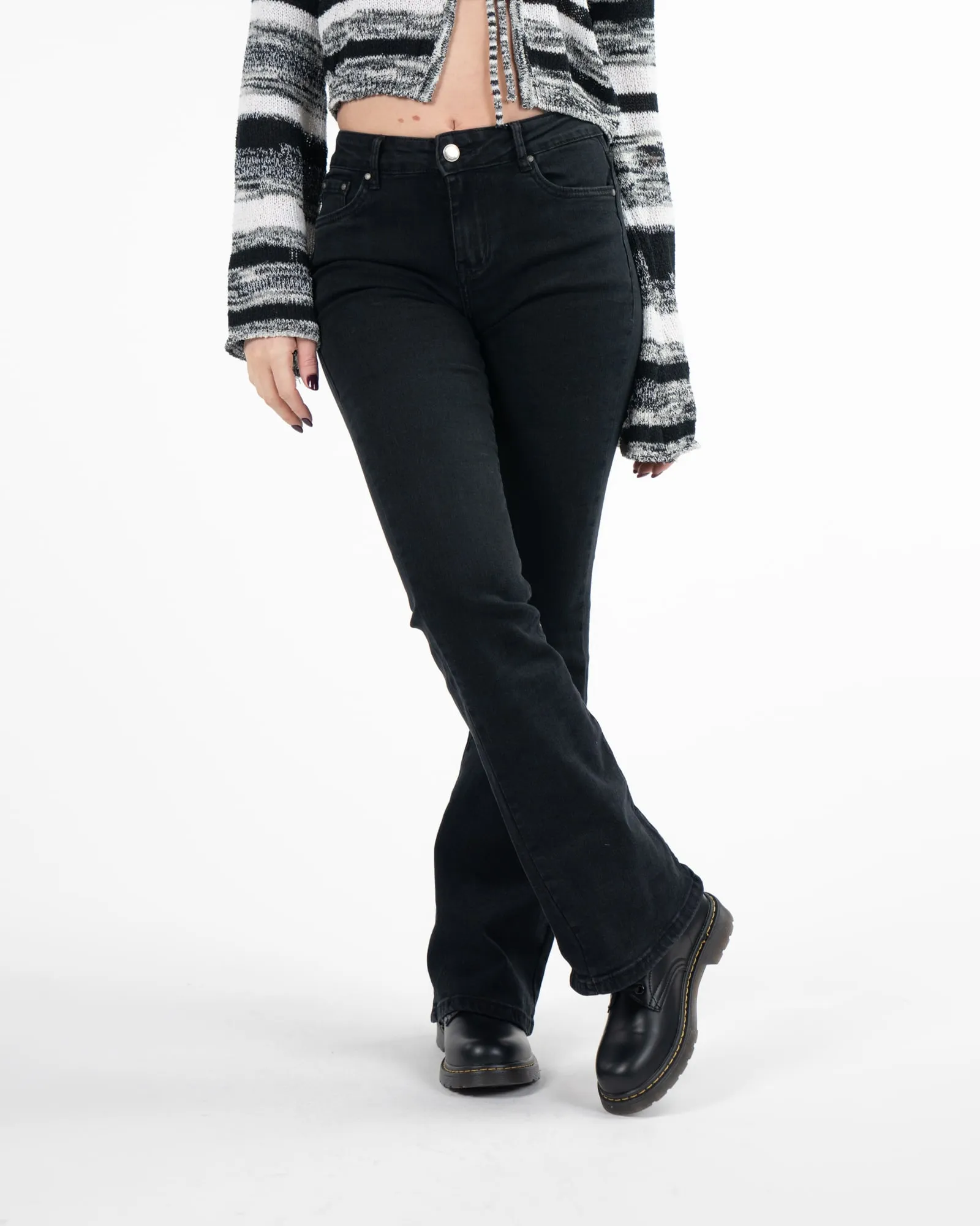 Jeans a zampa -NERO