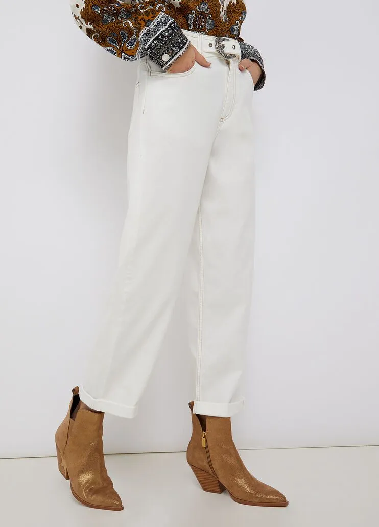 Jeans boyfriend con cintura liu jo
