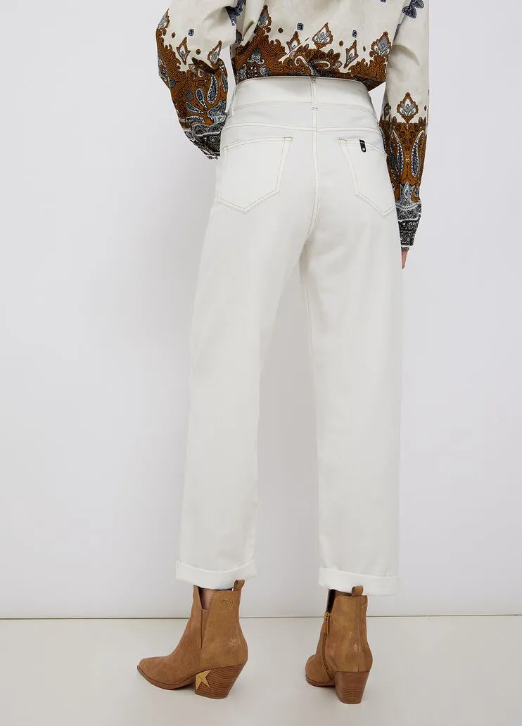 Jeans boyfriend con cintura liu jo