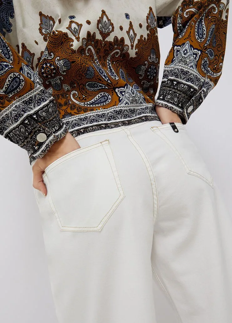 Jeans boyfriend con cintura liu jo