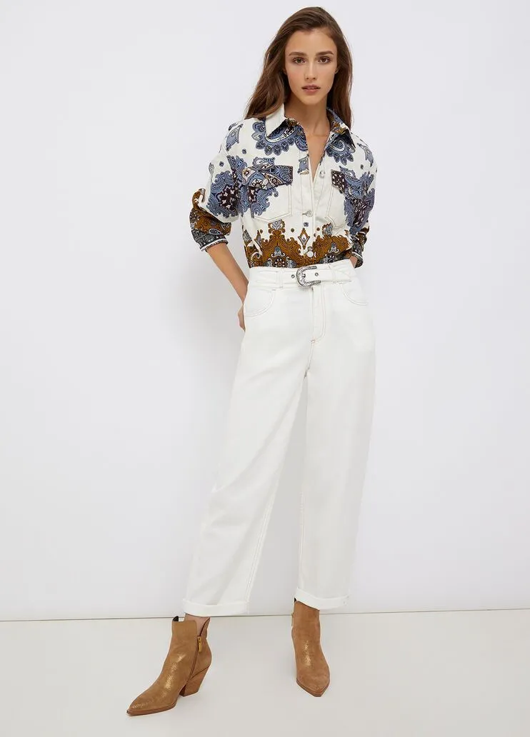 Jeans boyfriend con cintura liu jo
