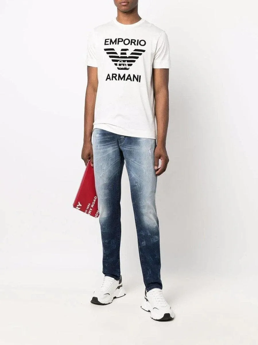 Jeans con effetto candeggiato