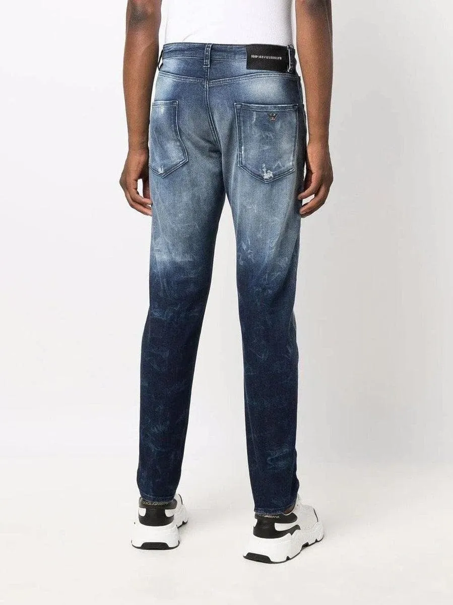 Jeans con effetto candeggiato