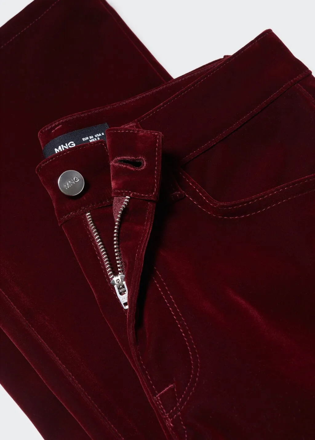 Jeans flare vita media velluto