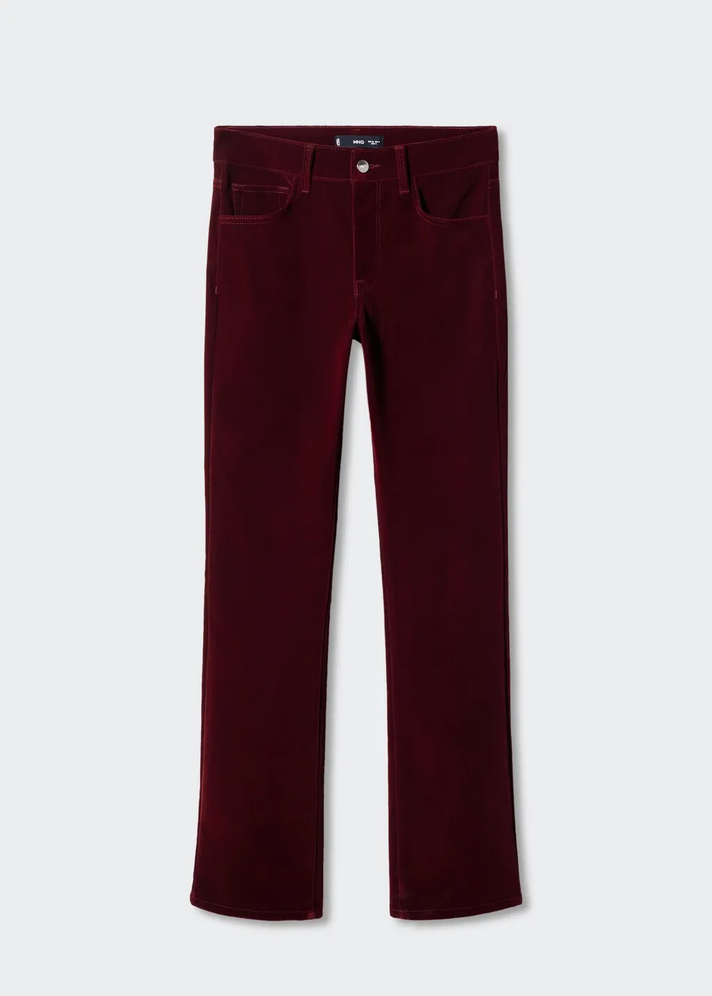 Jeans flare vita media velluto