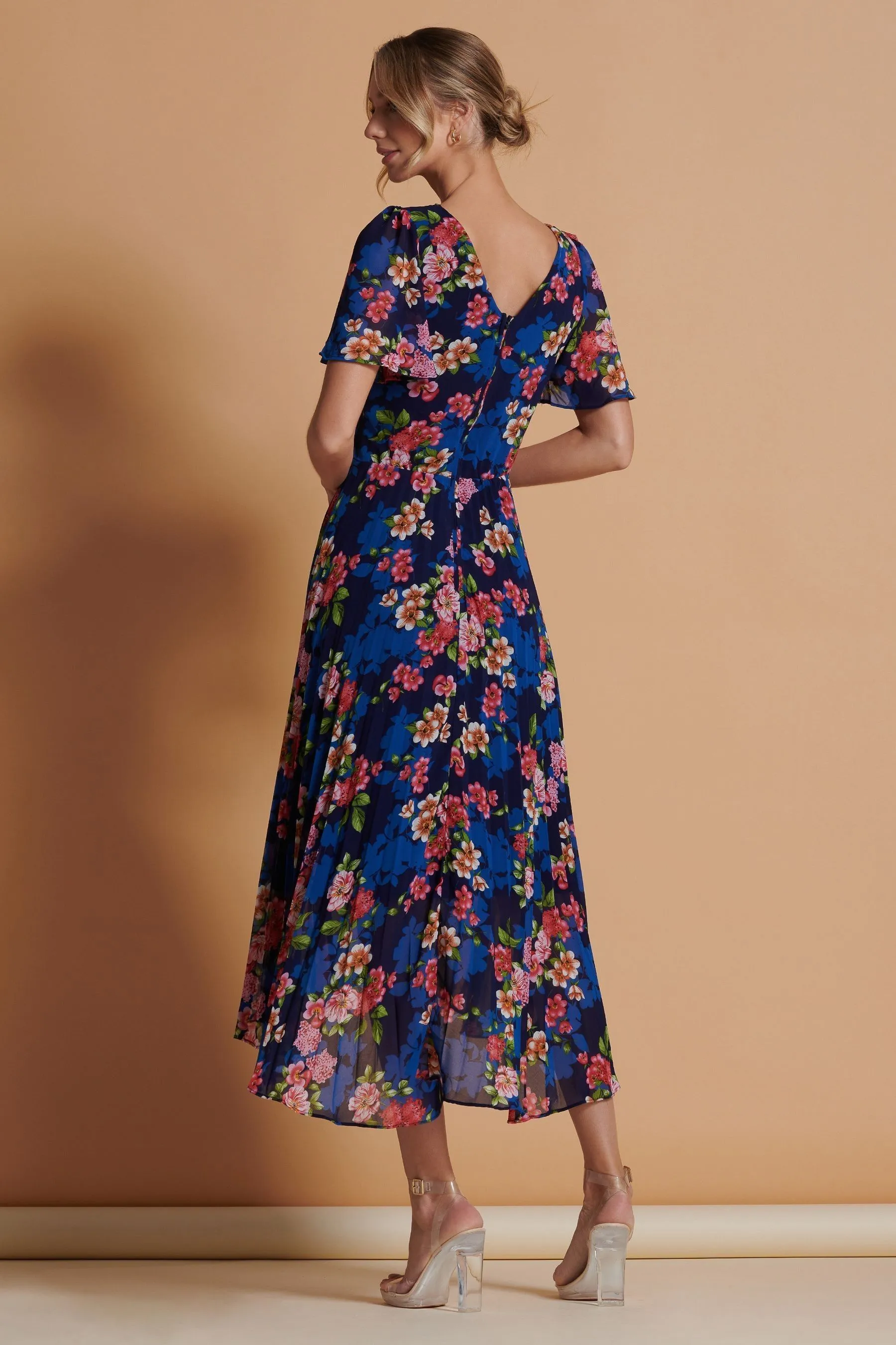 Jolie Moi A pieghe - Abito maxi asimmetrico in chiffon