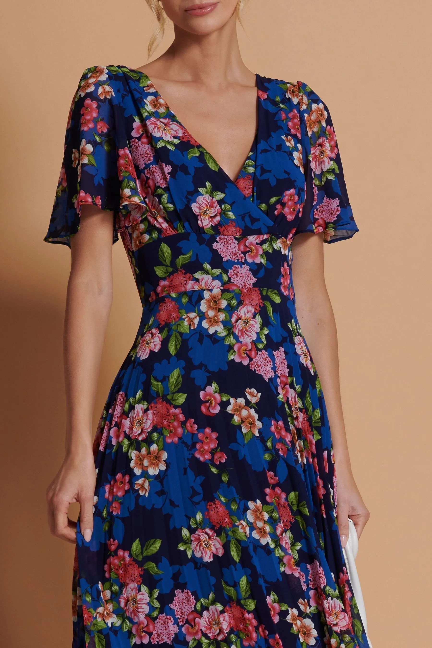 Jolie Moi A pieghe - Abito maxi asimmetrico in chiffon