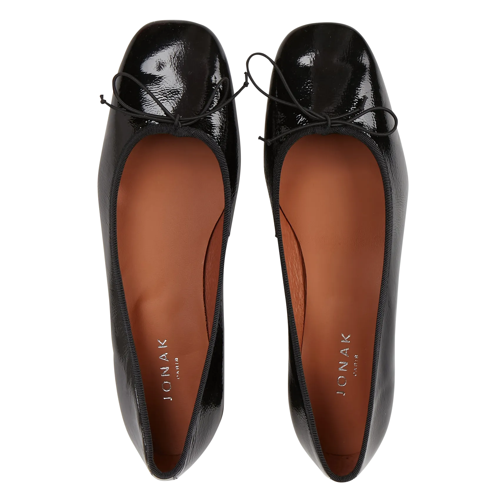  JONAK   DYBIL - Ballerine con tacco in pelle lucida | Nero