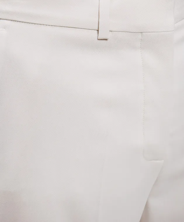 JOSEPH Pantaloni a zampa di lana beige JP001637