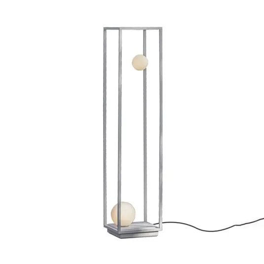 Karman Abachina Lampada LED da pavimento a 2 luci bianca 103cm
