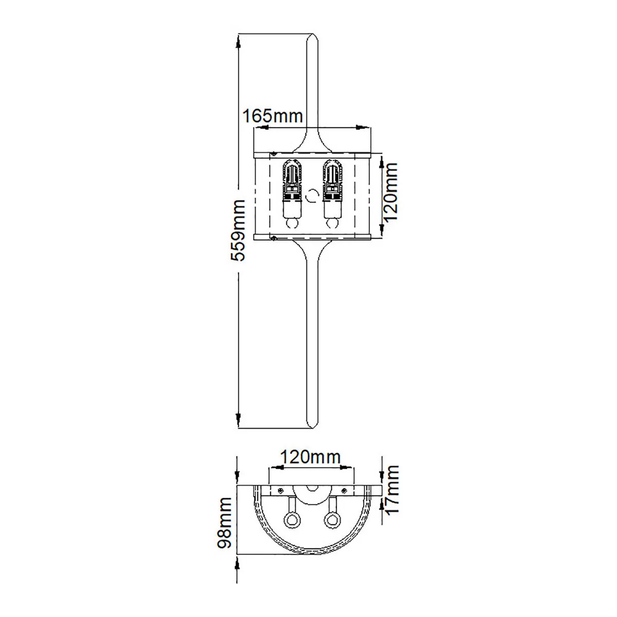 Kichler  Lampada da parete piccola in acciaio per bagno con diffusore in vetro a LED G9 Mona - 3W