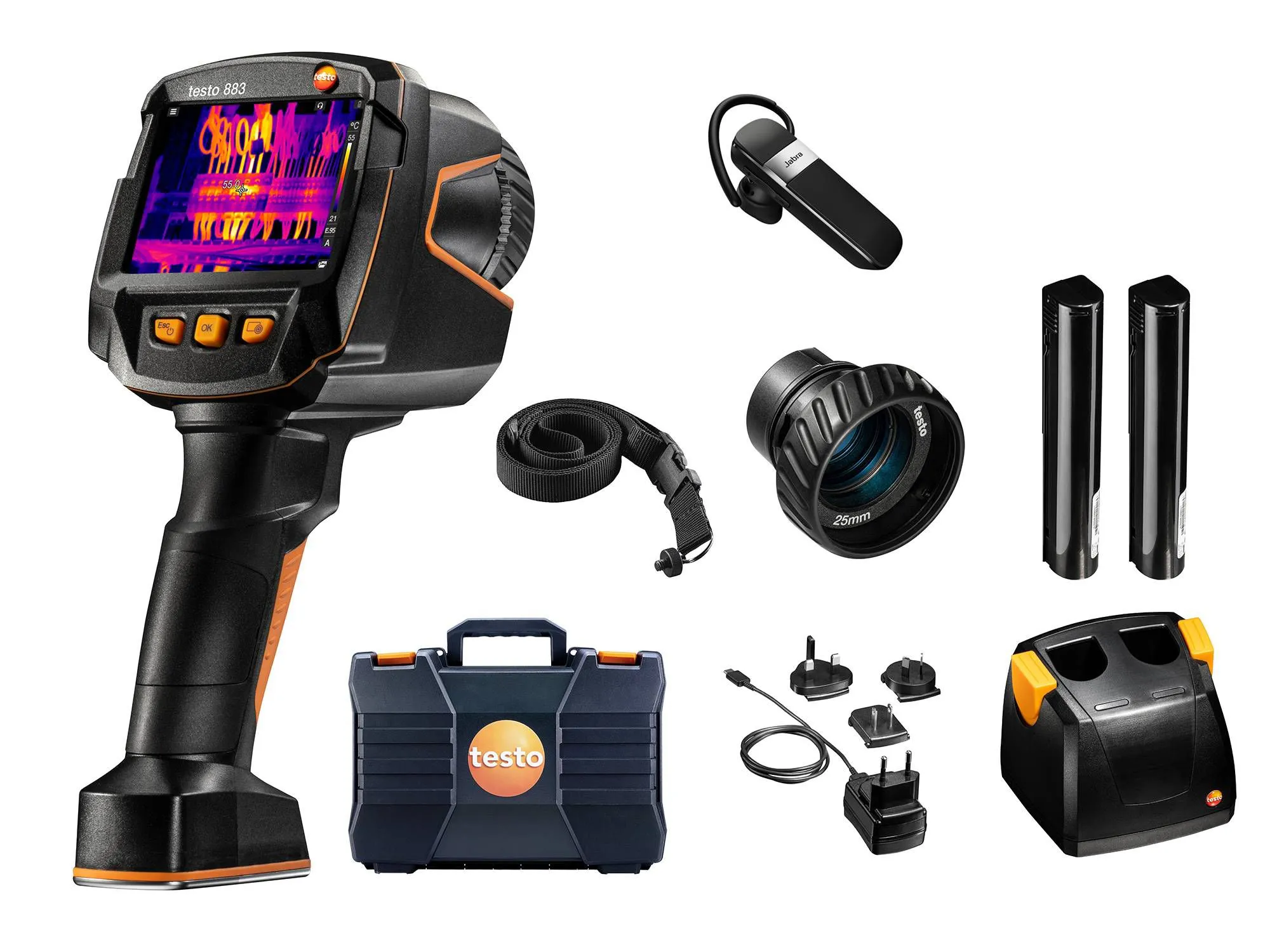 Kit termocamera Testo 883, -30 → +650 °C., sensore 320 x 240pixel