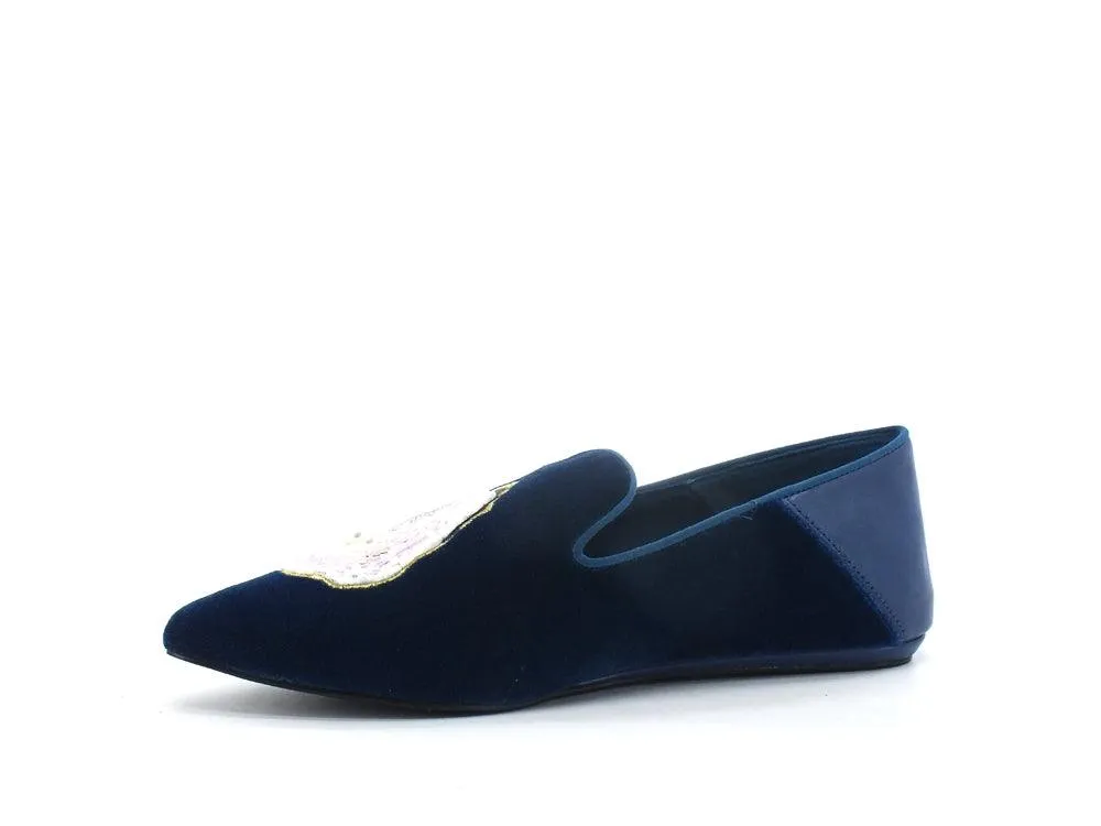 KURT GEIGER Junkfort Loafer Mocassino Velluto Blue 8492780609