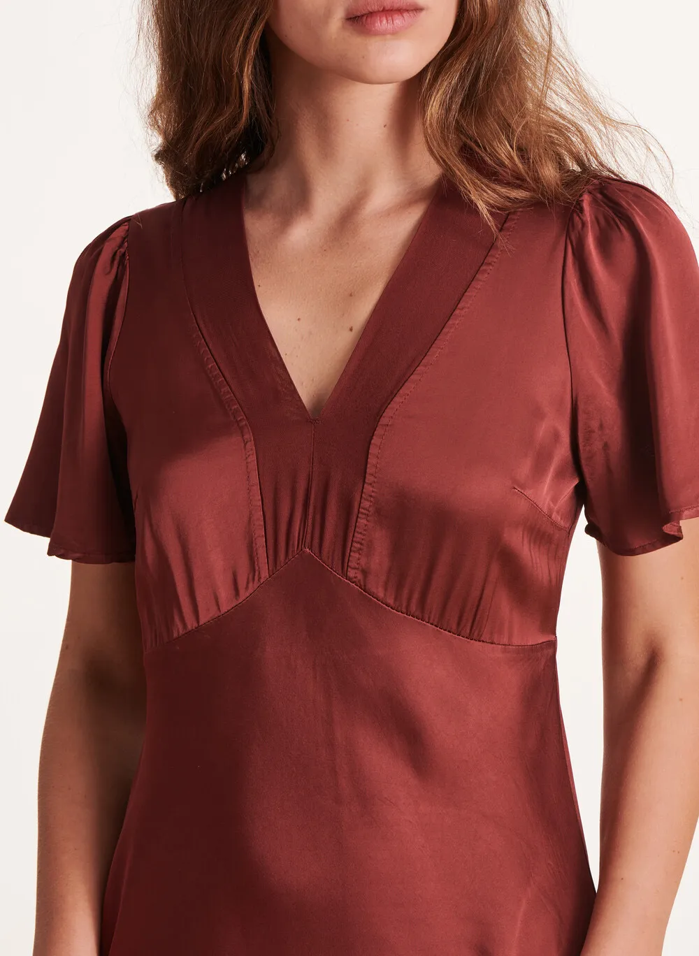  LA FEE MARABOUTEE   Abito lungo con scollo a V | Rosso