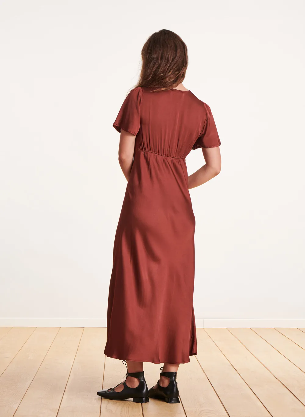  LA FEE MARABOUTEE   Abito lungo con scollo a V | Rosso