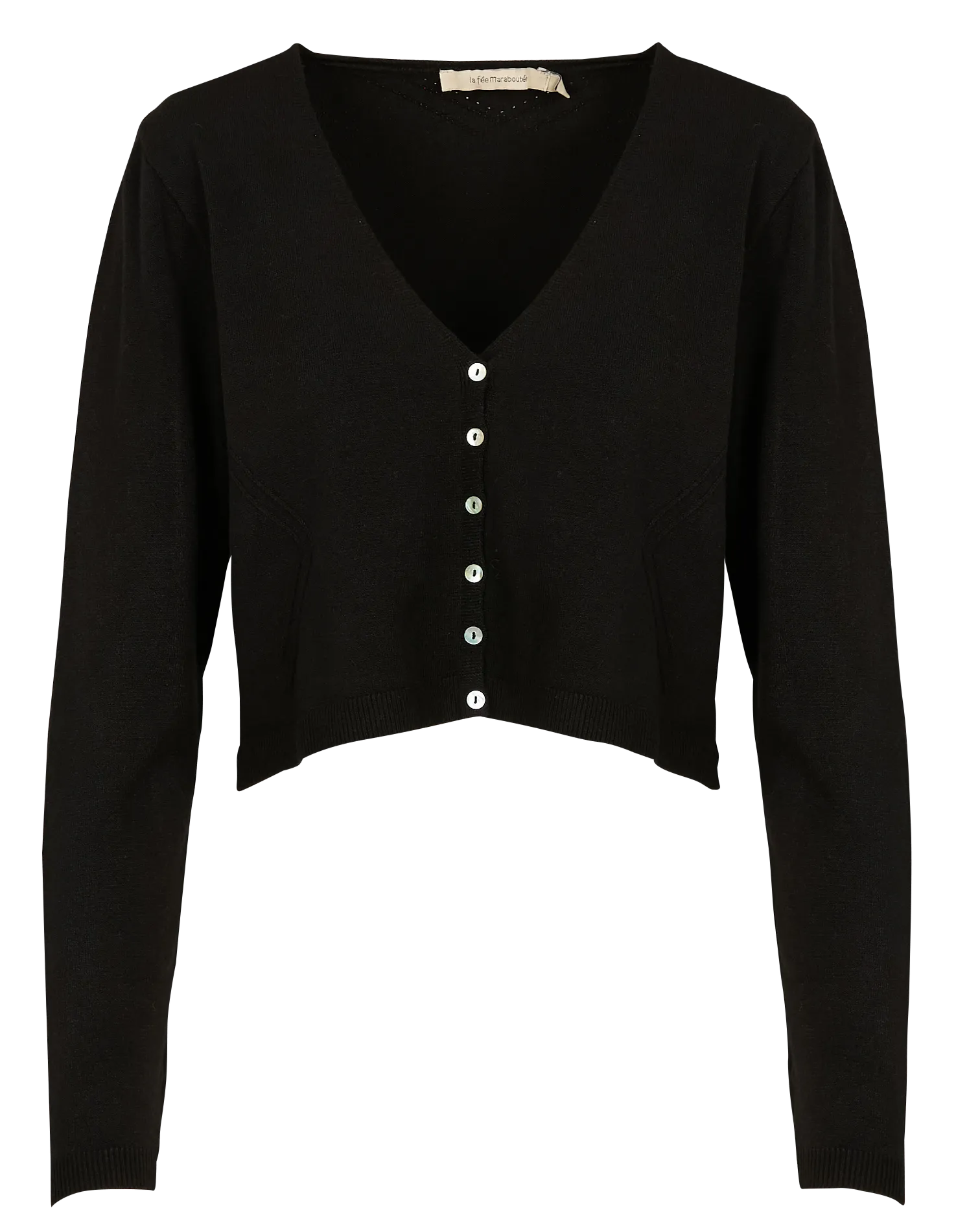  LA FEE MARABOUTEE   Cardigan corto scollo a V | Nero