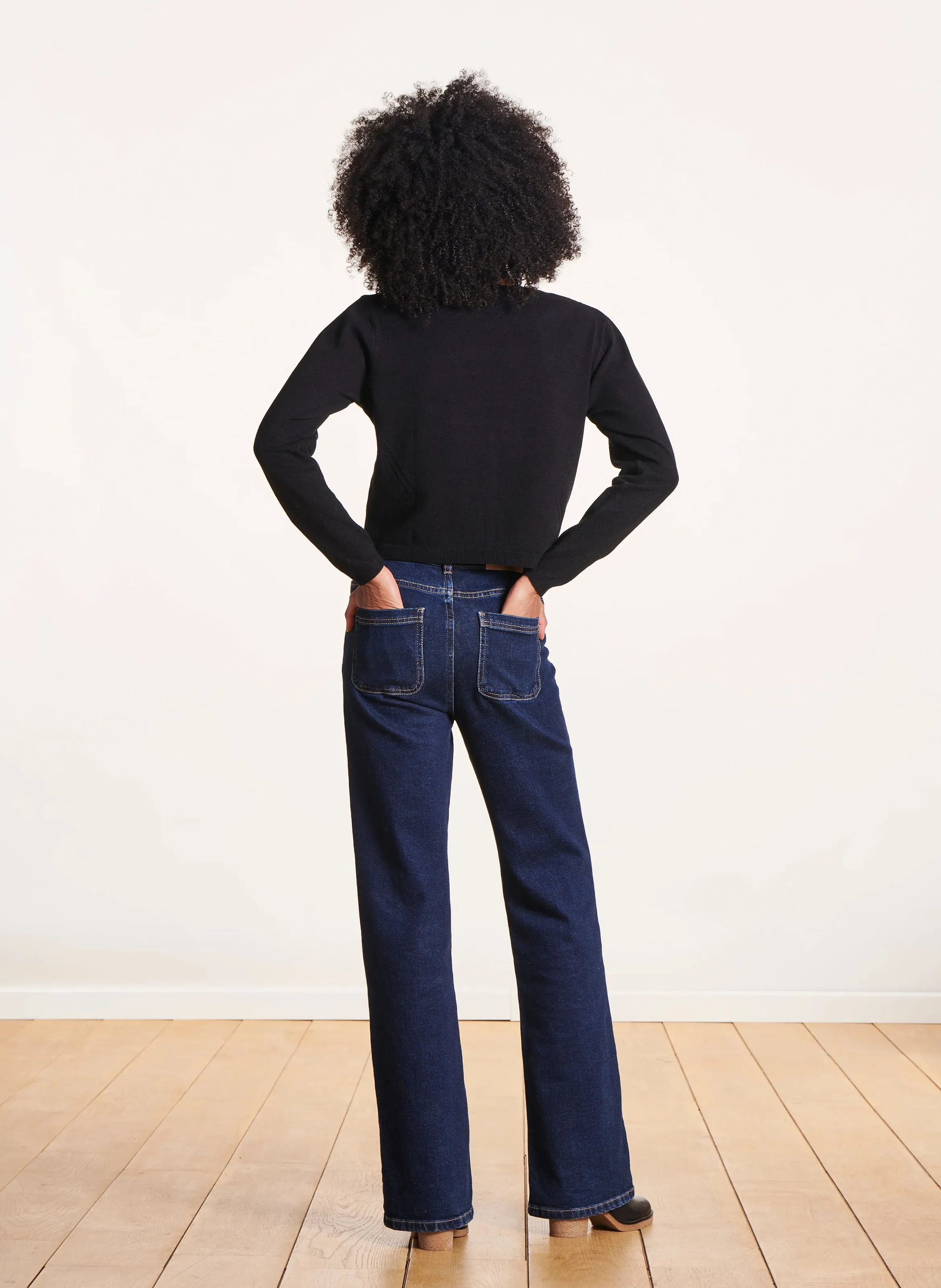  LA FEE MARABOUTEE   Cardigan corto scollo a V | Nero