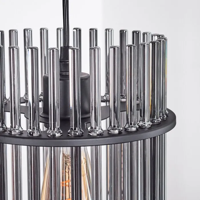 Lagielas Lampadario a sospensione Nero, 3-Luci