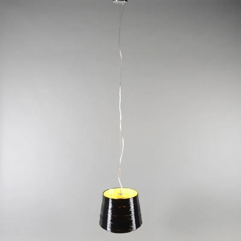 Lampada a sospensione 'Como 38' moderna nera/plastica - adatta per LED / interna