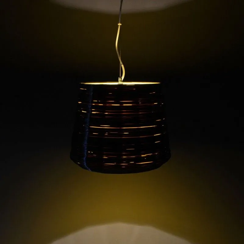 Lampada a sospensione 'Como 38' moderna nera/plastica - adatta per LED / interna