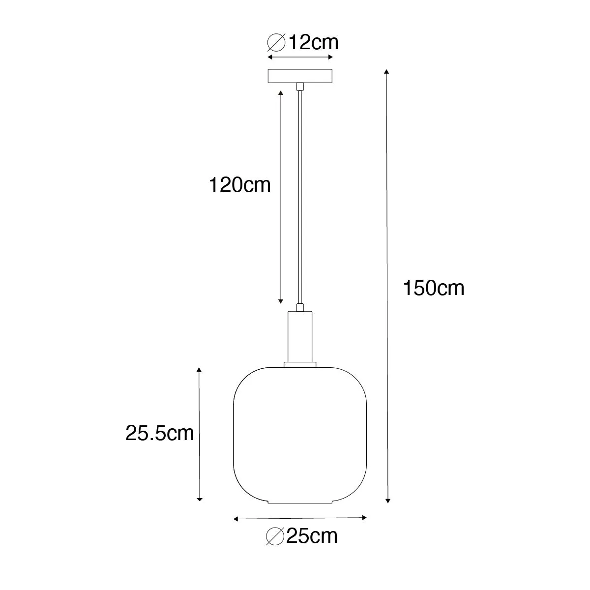Lampada a sospensione di design nera con ottone e vetro ambra - Zuzanna