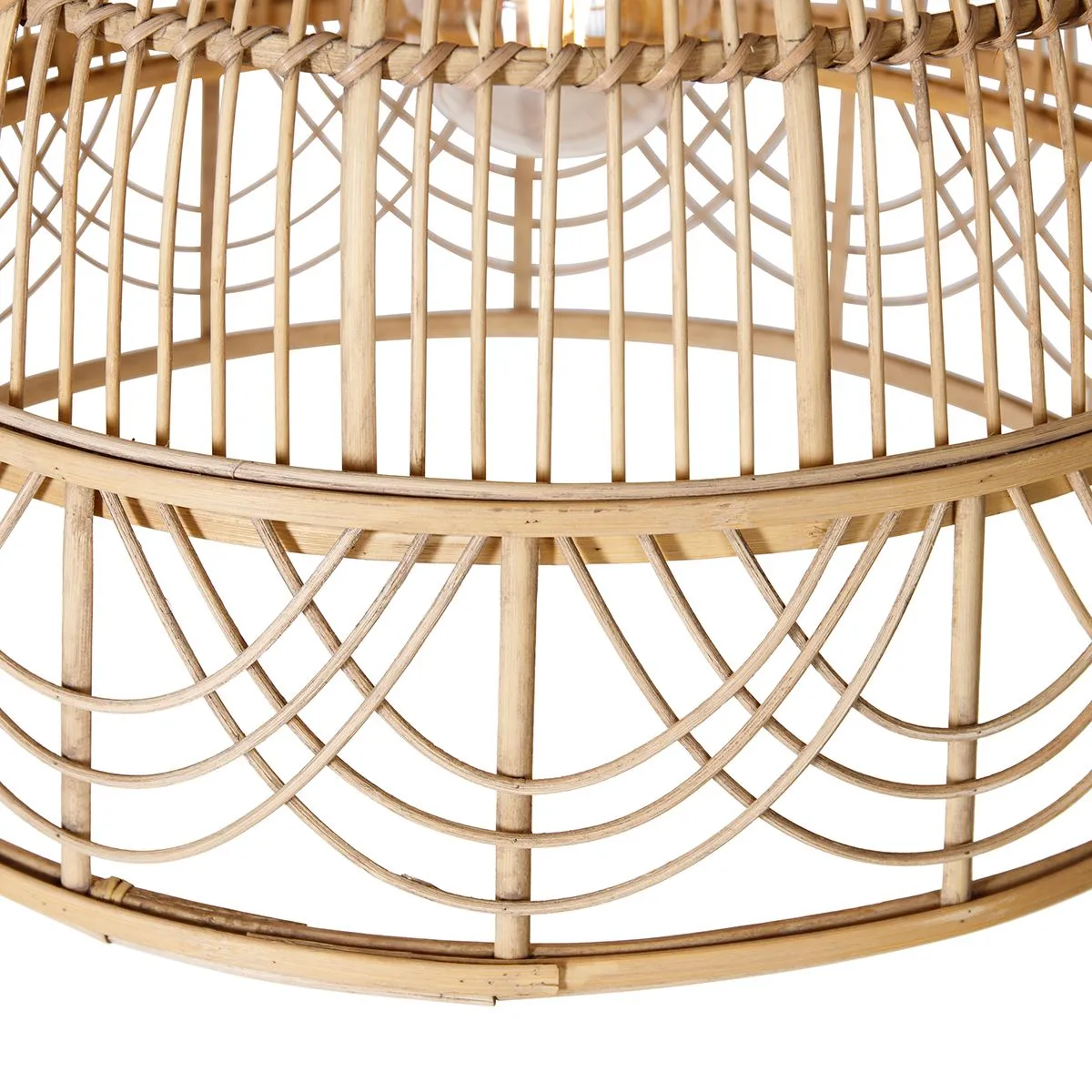 Lampada a sospensione intelligente in rattan 49 cm incl. WiFi G95 - Michelle