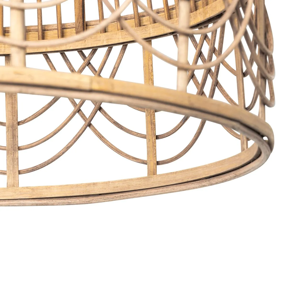 Lampada a sospensione intelligente in rattan 49 cm incl. WiFi G95 - Michelle
