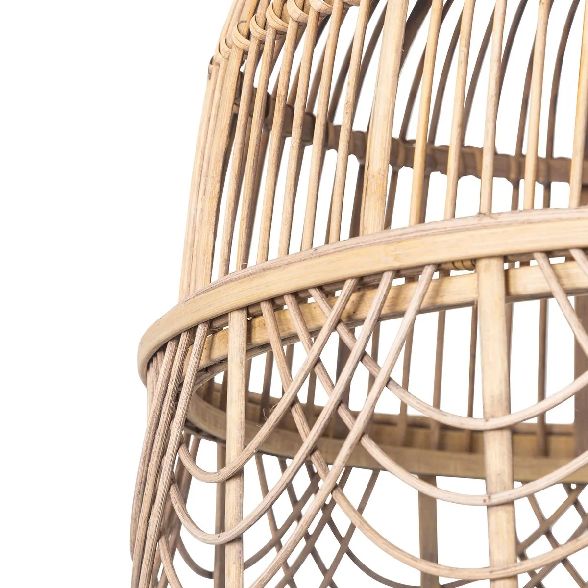 Lampada a sospensione intelligente in rattan 49 cm incl. WiFi G95 - Michelle