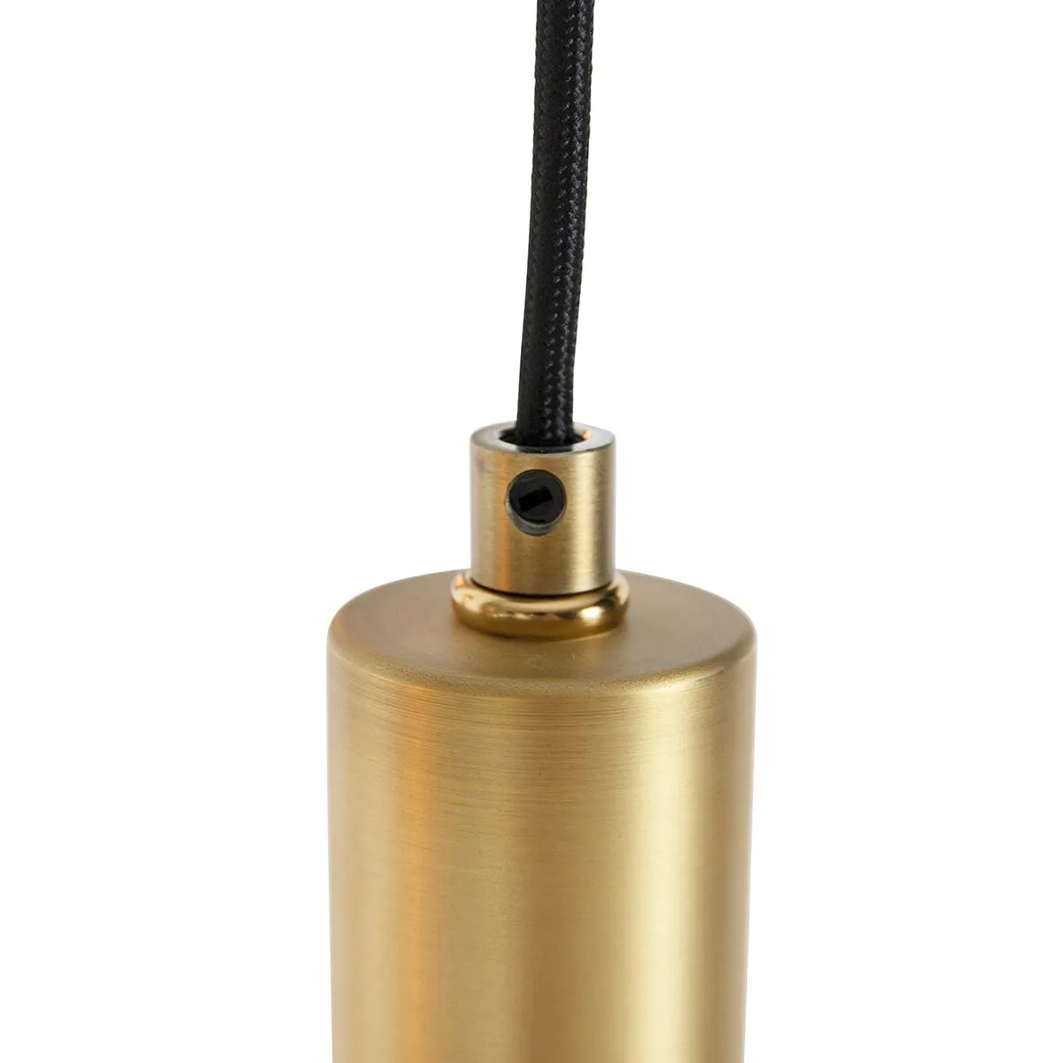 Lampada a sospensione intelligente nero con oro con vetro fumé inclusi 5 WiFi A60 - Zuzanna