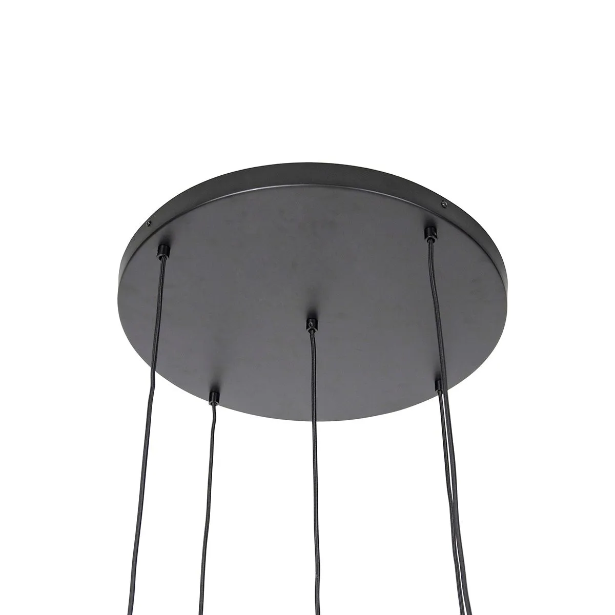 Lampada a sospensione intelligente nero con oro con vetro fumé inclusi 5 WiFi A60 - Zuzanna