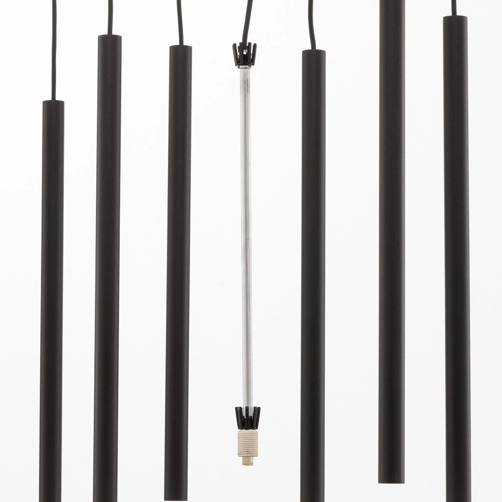 Lampada a sospensione Las 10 luci, nero