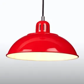 Lampada a sospensione rossa Franklin stile retrò