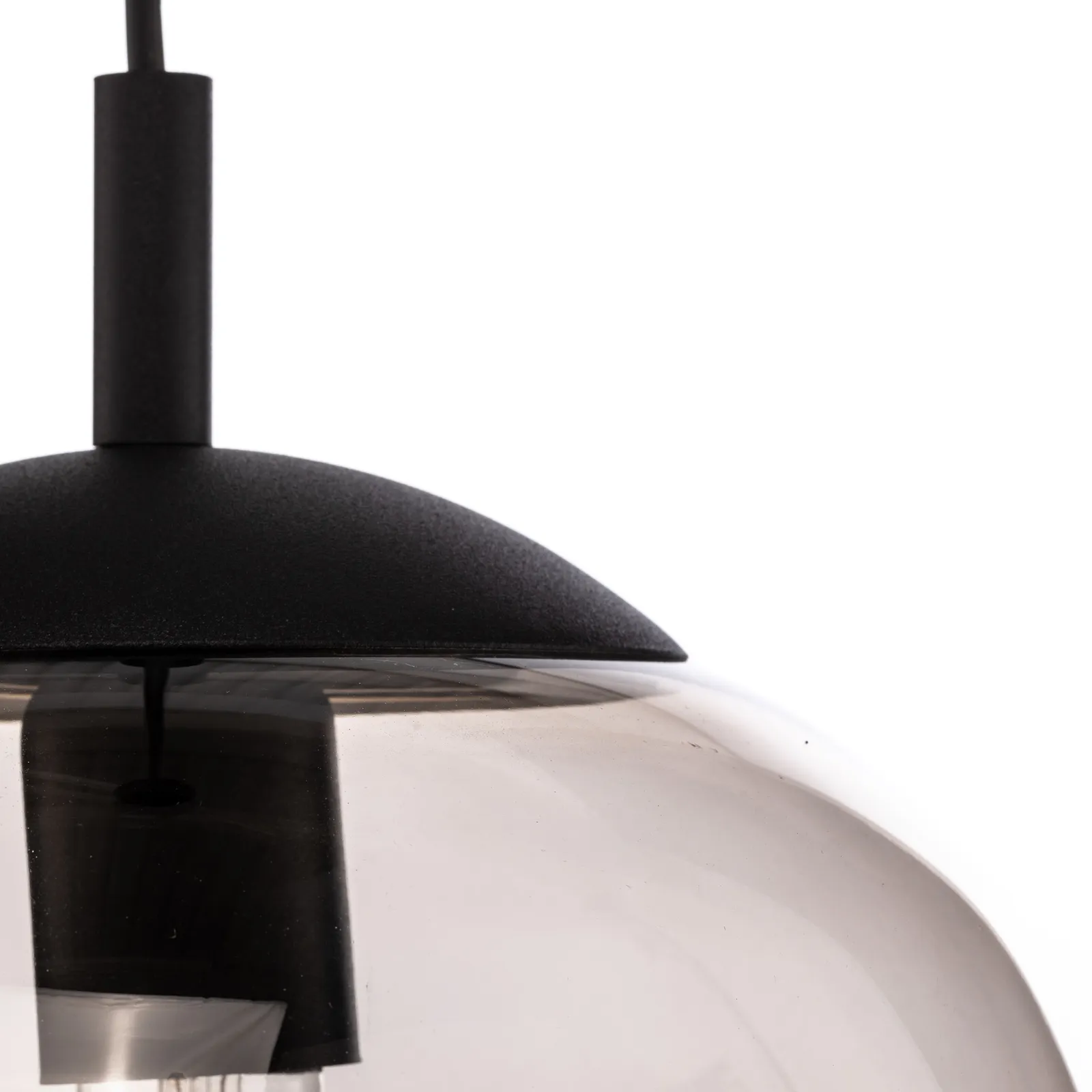 Lampada a sospensione Vibe, vetro marrone-trasparente, Ø 25 cm