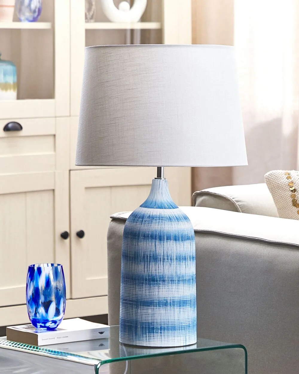 Lampada da tavolo GEORGINA Ceramica Blu