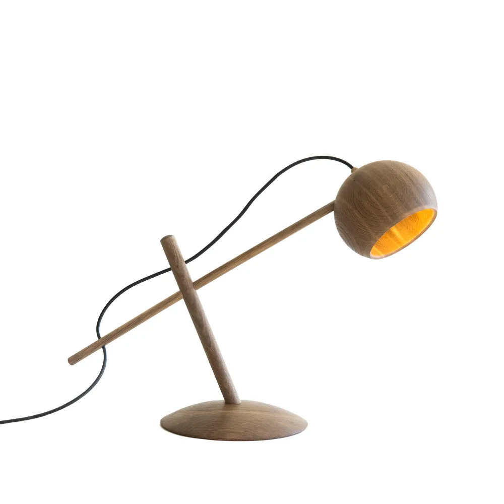 Lampada da tavolo Lune.jf{font-size:18px}rovere oliato affumicato