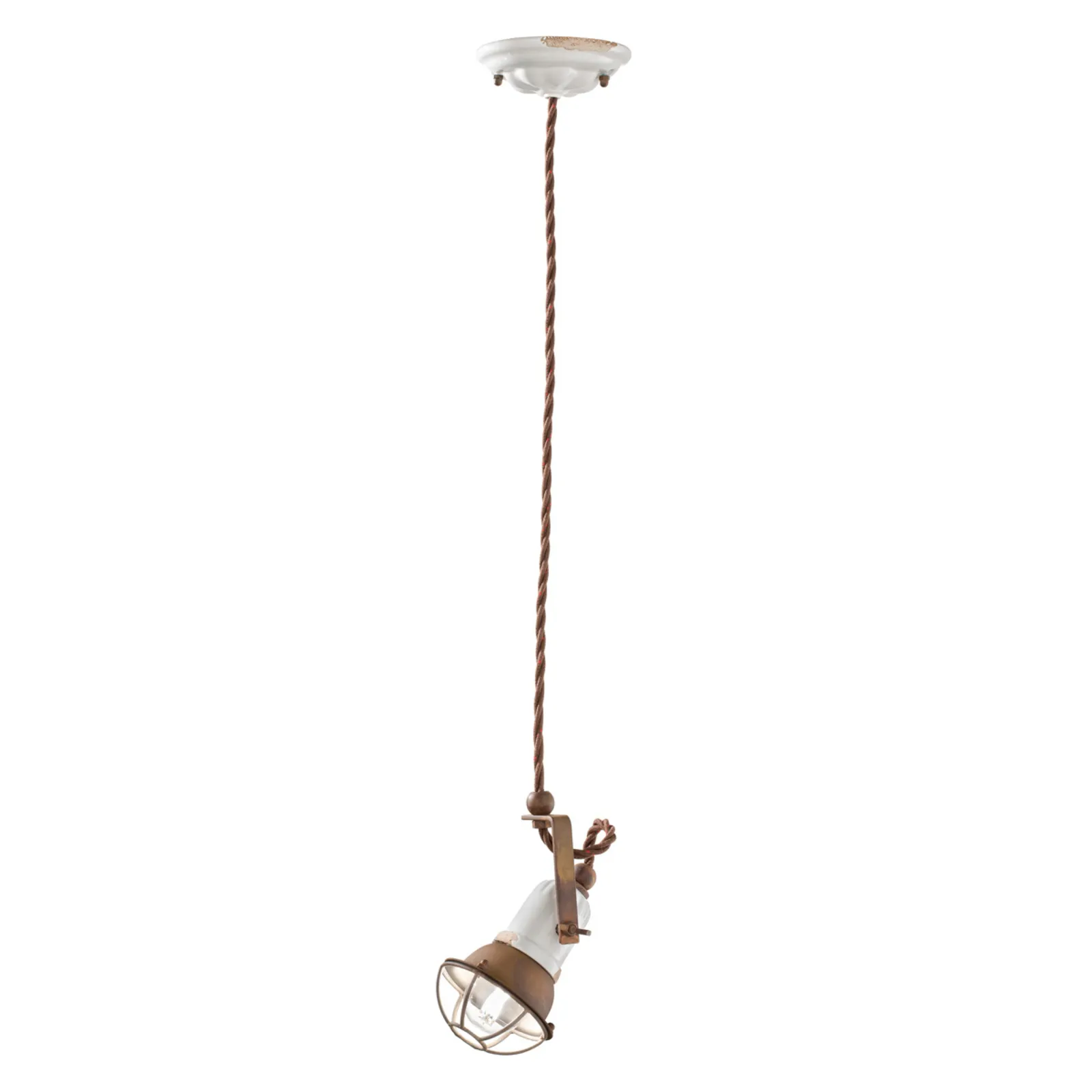 Lampada sospensione C1660/1 a gabbia bianca