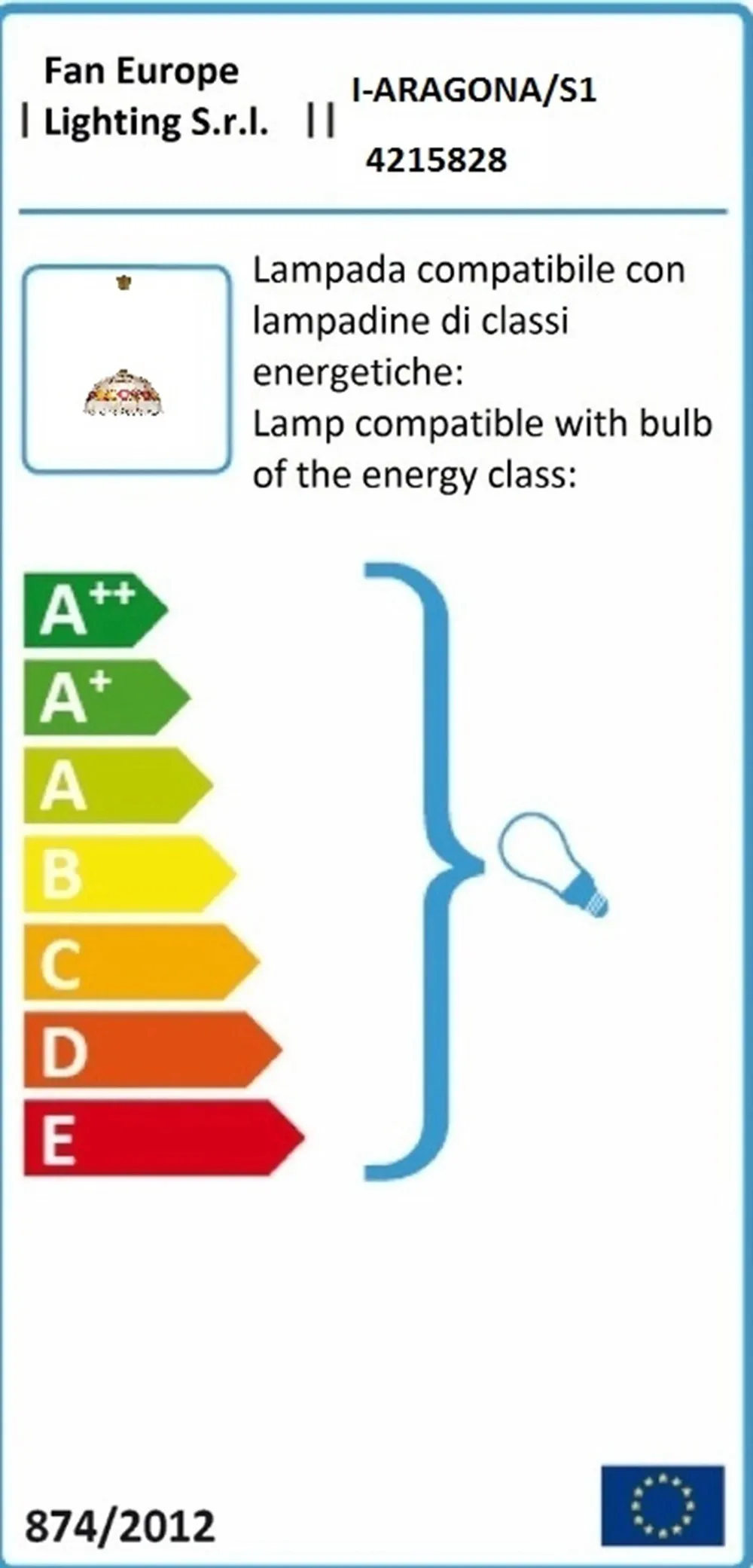 Lampadario a sospensione Aragona E27 da 60W madreperla multicolore Ø 40x120 cm