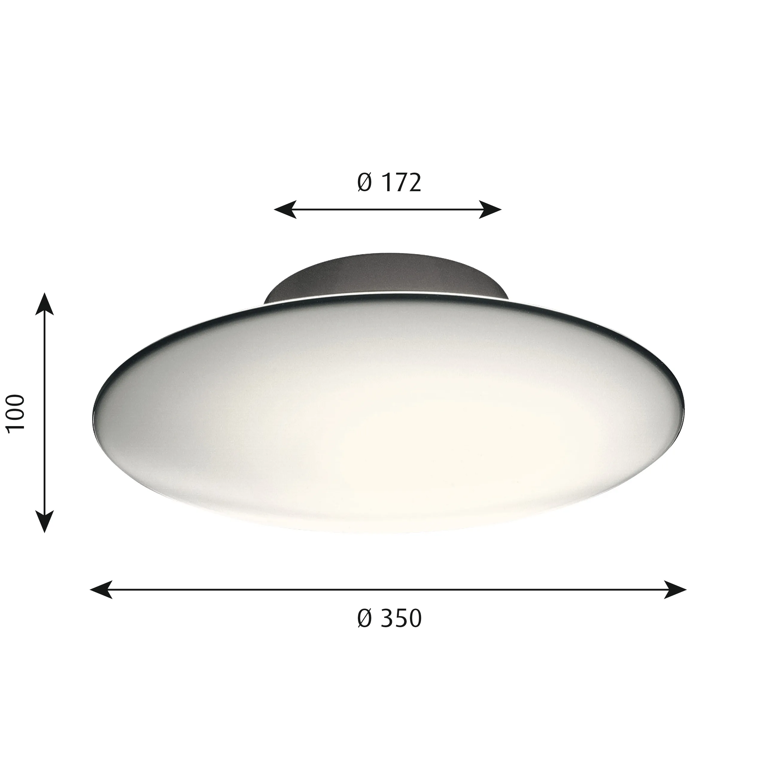 Lampadario-lampada da parete AJ Eklipta Ø35 cm.jk{font-size:18px}Bianco opalino