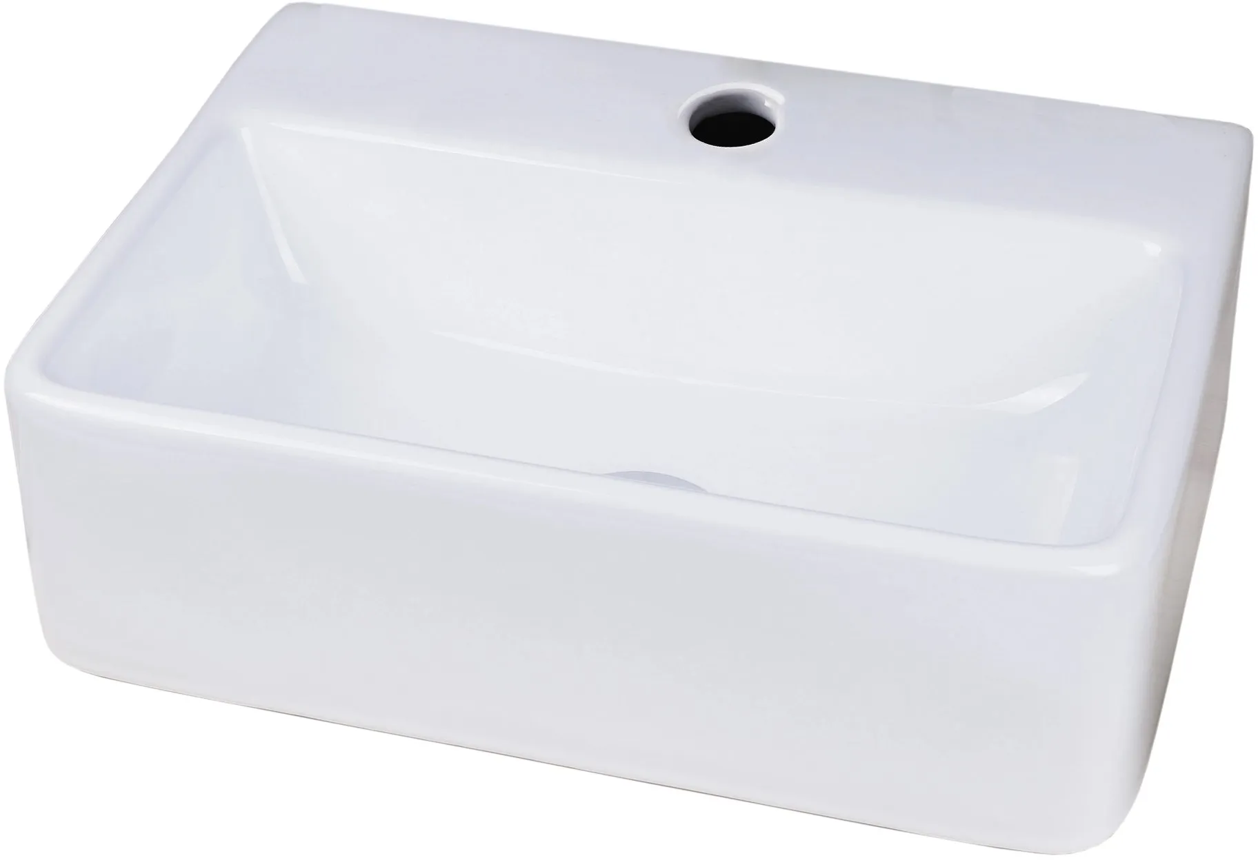 Lavabo rettangolare appoggio/sospeso Cosenza 33,5 cm x 29 cm x 12 cm