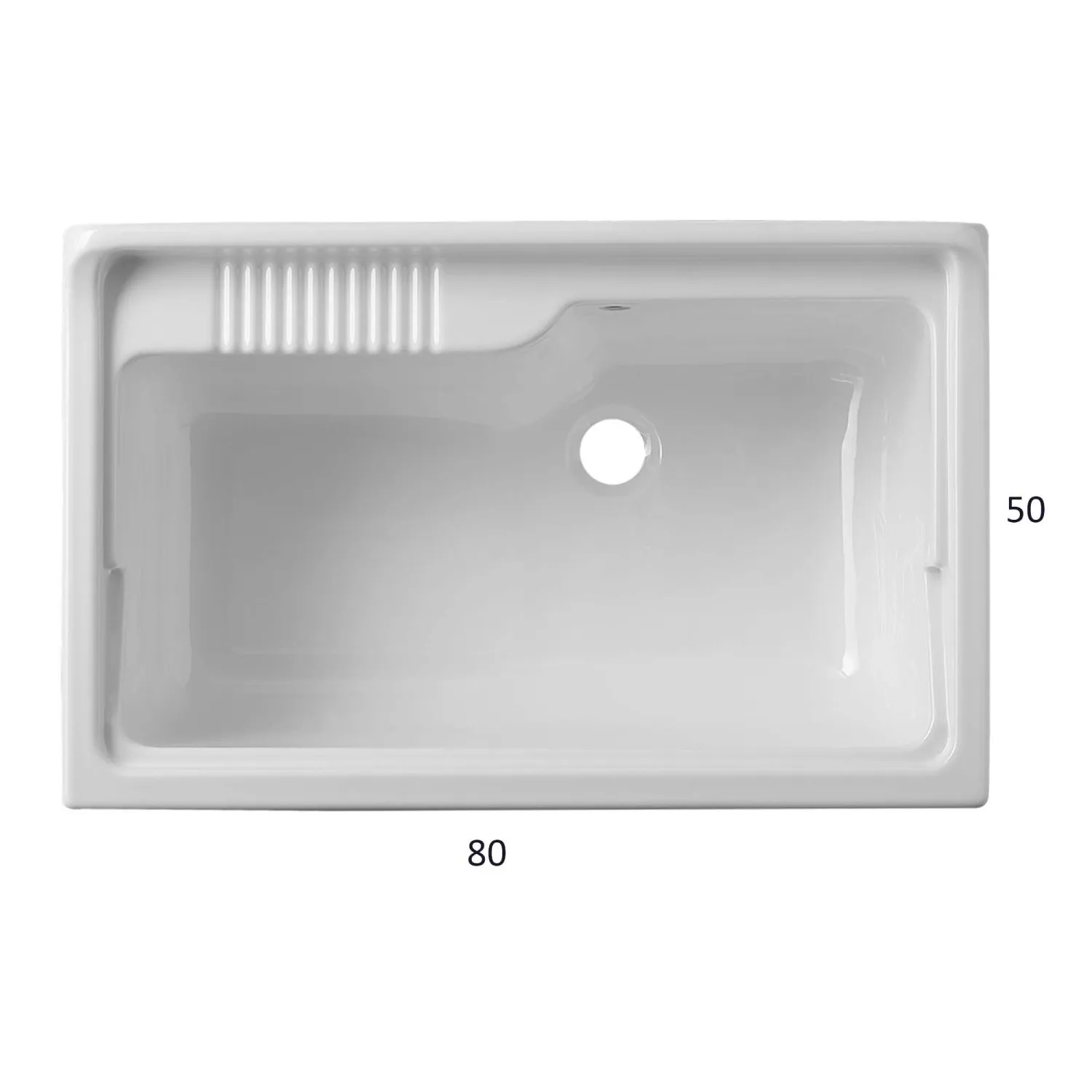 Lavatoio in kit per esterni effetto rovere 80x50 cm con ante